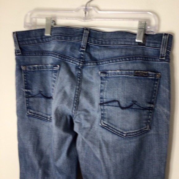 7 for all mankind jeans women 30 blue straight - Picture 6 of 12